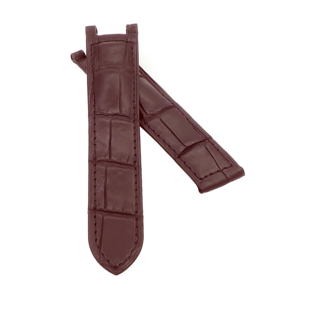 Echt Alligator Uhrenarmband für Cartier Pasha Modell CP86 cacao 20/18