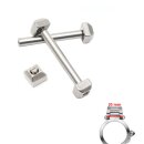 2 Stk. Schraubsteg Edelstahl silber 20 mm Modell CP55, kompatibel Cartier Pasha