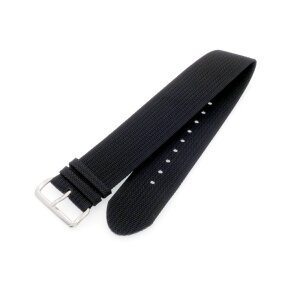 Dresswatch Nylon Durchzugs-Uhrenarmband Modell Aurich schwarz 20 mm