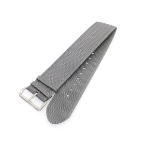 Dresswatch Nylon Durchzugs-Uhrenarmband Modell Aurich grau 20 mm