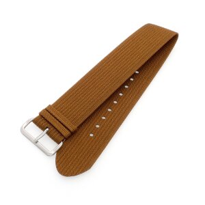 Dresswatch Nylon Durchzugs-Uhrenarmband Modell Aurich braun 22 mm