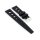 Easy-Klick Retro FKM-Kautschuk Uhrenarmband Modell Karibik schwarz 22 mm