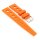 Easy-Klick Retro FKM-Kautschuk Uhrenarmband Modell Karibik orange 22 mm