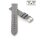 Easy-Klick Canvas-Segeltuch Textil Uhrenarmband Modell Urbano hell-grau 22 mm