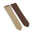 Alligator Ersatz-Uhrenarmband für Cartier Santos CS4 mocca 24,5/21 mm für Faltschließe