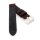 Canvas-Leder-Textil Uhrenarmband Modell Federal schwarz 22 mm, Handmade