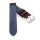 Canvas-Leder-Textil Uhrenarmband Modell Federal blau 22 mm, Handmade