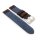 Canvas-Leder-Textil Uhrenarmband Modell Federal blau 22 mm, Handmade