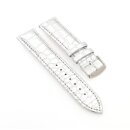 Alligator Uhrenarmband Modell Nilo silber 18 mm