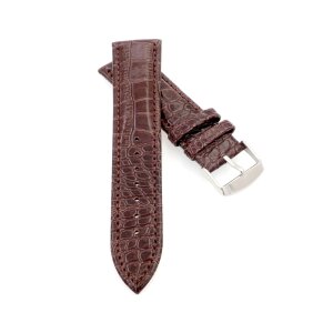 Alligator Uhrenarmband Modell Nilo mocca 20 mm