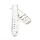 Alligator Uhrenarmband Modell Nilo silber 20 mm