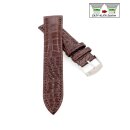 Easy-Klick Alligator Uhrenarmband Modell Nilo mocca 22 mm