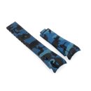 Silikon Rundanstoß Uhrenarmband Modell RLX-CA-S blau 20/16 mm, komp.Rolex