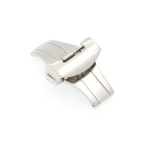 Butterfly-Faltschließe Edelstahl silber poliert Modell Pan-66 22 mm, komp. Panerai