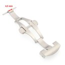 Butterfly-Faltschließe Edelstahl silber gebürstet Modell Pan-66 22 mm, komp. Panerai