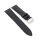 Eidechsen-Struktur Uhrenarmband Modell Turlizz schwarz 19 mm