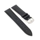 Easy-Klick Eidechsen-Struktur Uhrenarmband Modell Turlizz schwarz 16 mm