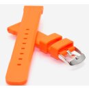 Silikon Uhrenarmband Modell Diving orange 18 mm Breitdornschlie&szlig;e