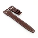 Easy-Klick Alligator Uhrenarmband mit Nieten Modell IW-36 mocca 22 mm, kompatibel IWC