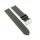 Feines flaches Easy-Klick Kalbsleder Uhrenarmband Modell Kuba-NL dunkel-grün 16 mm
