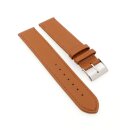 Feines flaches Easy-Klick Kalbsleder Uhrenarmband Modell Kuba-XL cognac 12 mm