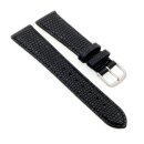 Eidechsen-Struktur Uhrenarmband Modell Indore schwarz 16 mm
