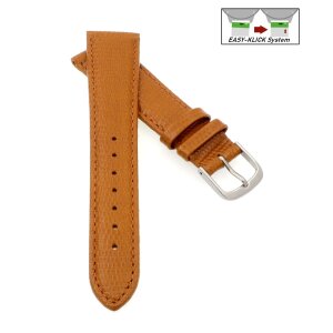 Easy-Klick Eidechsen-Struktur Uhrenarmband Modell Indore cognac 16 mm
