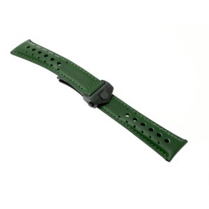 Rallye-Kalbsleder Uhrenarmband Modell Shift-FS-P grün 22/18 mm, kompatibel TAG Heuer