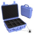 Security ABS-Kunststoff Uhrenkoffer für 8 Uhren Modell Secure-8 blau