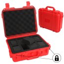 Security ABS-Kunststoff Uhrenkoffer für 8 Uhren Modell Secure-8 rot