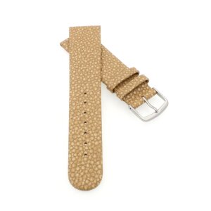 Perlrochen-Style Uhrenarmband Modell Rocco cognac 16 mm