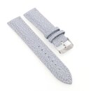 Hybrid Canvas-Leder Uhrenarmband Modell Jupiter grau 18 mm