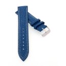 Hybrid Canvas-Leder Uhrenarmband Modell Jupiter blau 22 mm