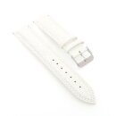Easy-Klick Hybrid Canvas-Leder Uhrenarmband Modell Jupiter weiß 18 mm