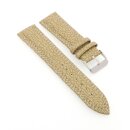 Easy-Klick Hybrid Canvas-Leder Uhrenarmband Modell Jupiter beige-creme 22 mm