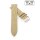 Easy-Klick Hybrid Canvas-Leder Uhrenarmband Modell Jupiter beige-creme 22 mm