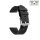 Easy-Klick Premium Silikon Muster Uhrenarmband Modell Faro schwarz 20 mm
