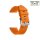 Easy-Klick Premium Silikon Muster Uhrenarmband Modell Faro orange 20 mm