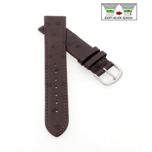 Easy-Klick Strauß-Style Uhrenarmband Modell Sydney mocca 20 mm