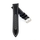 Canvas-Nylon Leder Uhrenarmband Modell Broker schwarz-WN...