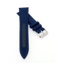 Canvas-Nylon Leder Uhrenarmband Modell Broker blau-BN 22 mm