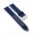 Canvas-Nylon Leder Uhrenarmband Modell Broker blau-WN 20 mm