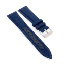 Easy-Klick Canvas-Nylon Leder Uhrenarmband Modell Broker blau-BN 20 mm