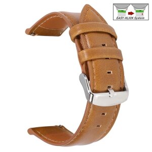 Easy-Klick Kalbsleder Uhrenarmband Modell Galotta cognac 18 mm
