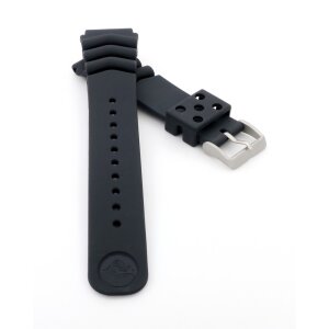 Kautschuk Taucher Uhrenarmband Modell Diver-Z18 schwarz 18 mm, komp. Seiko