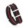 GEO-Straps Nato Canvas-Nylon Uhrenarmband Modell Quest-S schwarz-rot 22 mm