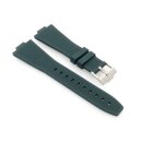 Premium FKM Uhrenarmband Modell PRX-81 grün 12/27 mm, komp. Tissot PRX