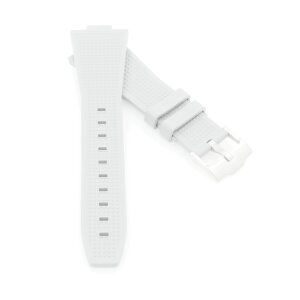 Premium FKM Uhrenarmband Modell PRX-81 weiß 12/27 mm, komp. Tissot PRX