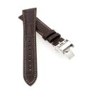 Alligator Uhrenarmband Modell Longi-FS-S mocca 20 mm,...