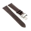 Alligator Uhrenarmband Modell Longi-FS-S mocca 22 mm, kompatibel Longines